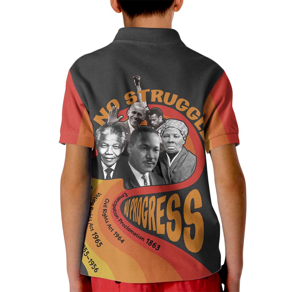 No Struggle No Progress Kid Polo Shirt Civil Rights Leaders - Wonder Print Shop