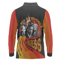 No Struggle No Progress Long Sleeve Polo Shirt Civil Rights Leaders - Wonder Print Shop