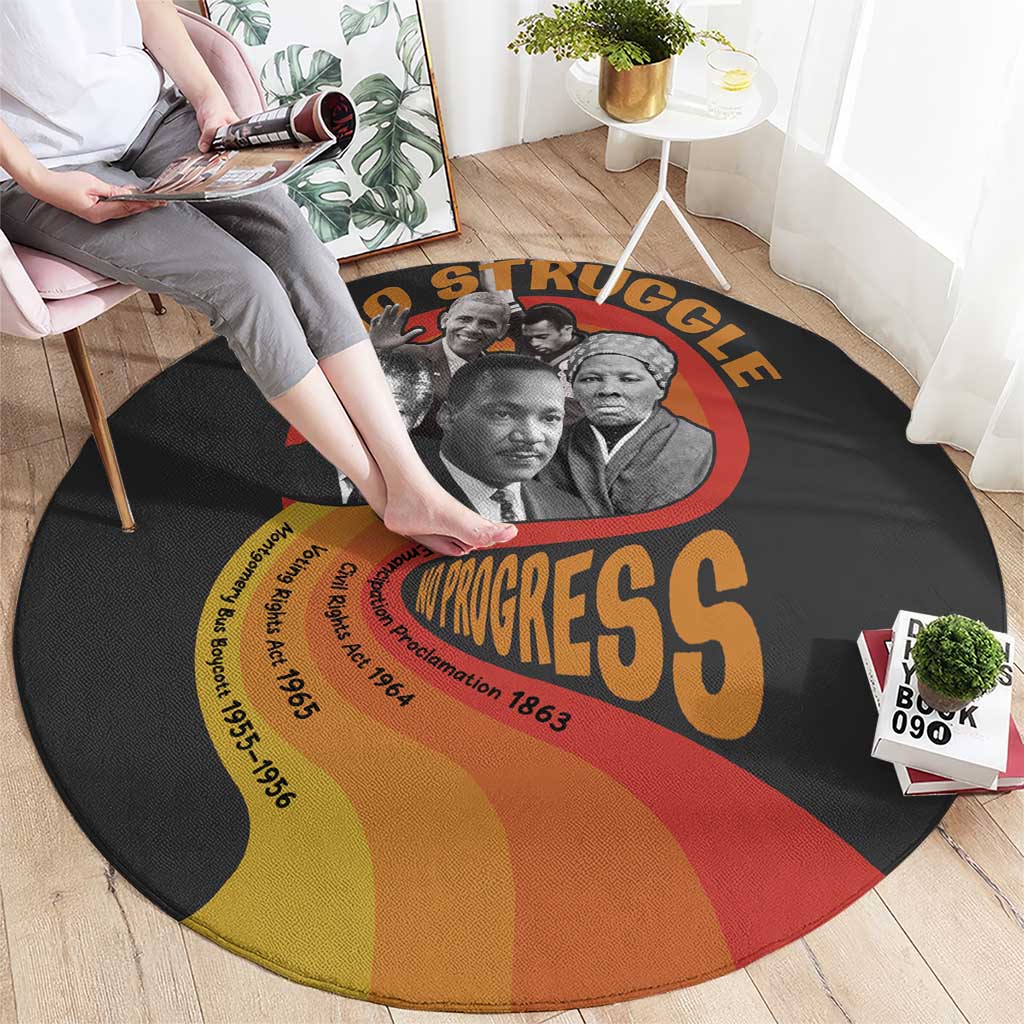 No Struggle No Progress Round Carpet Civil Rights Leaders