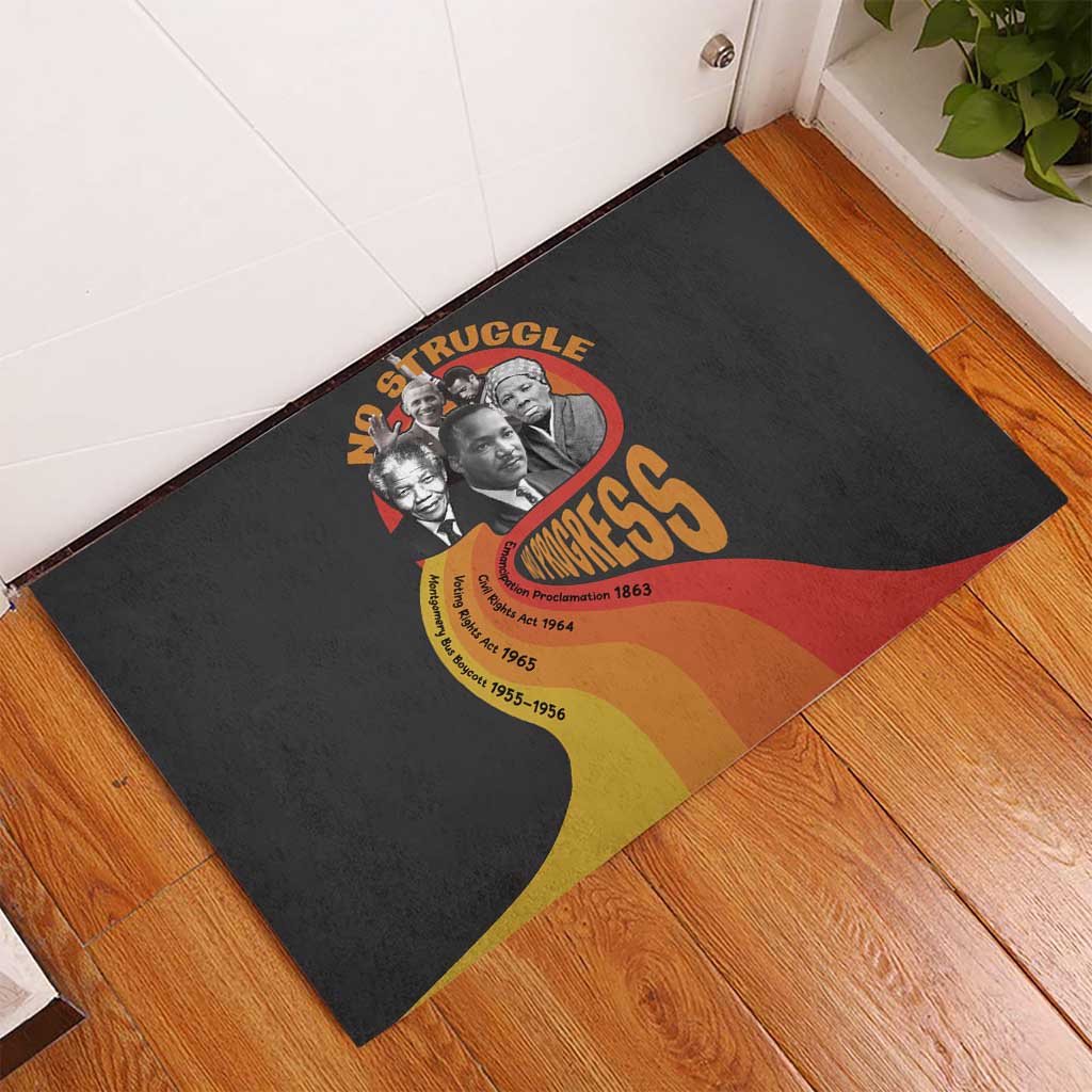 No Struggle No Progress Rubber Doormat Civil Rights Leaders - Wonder Print Shop