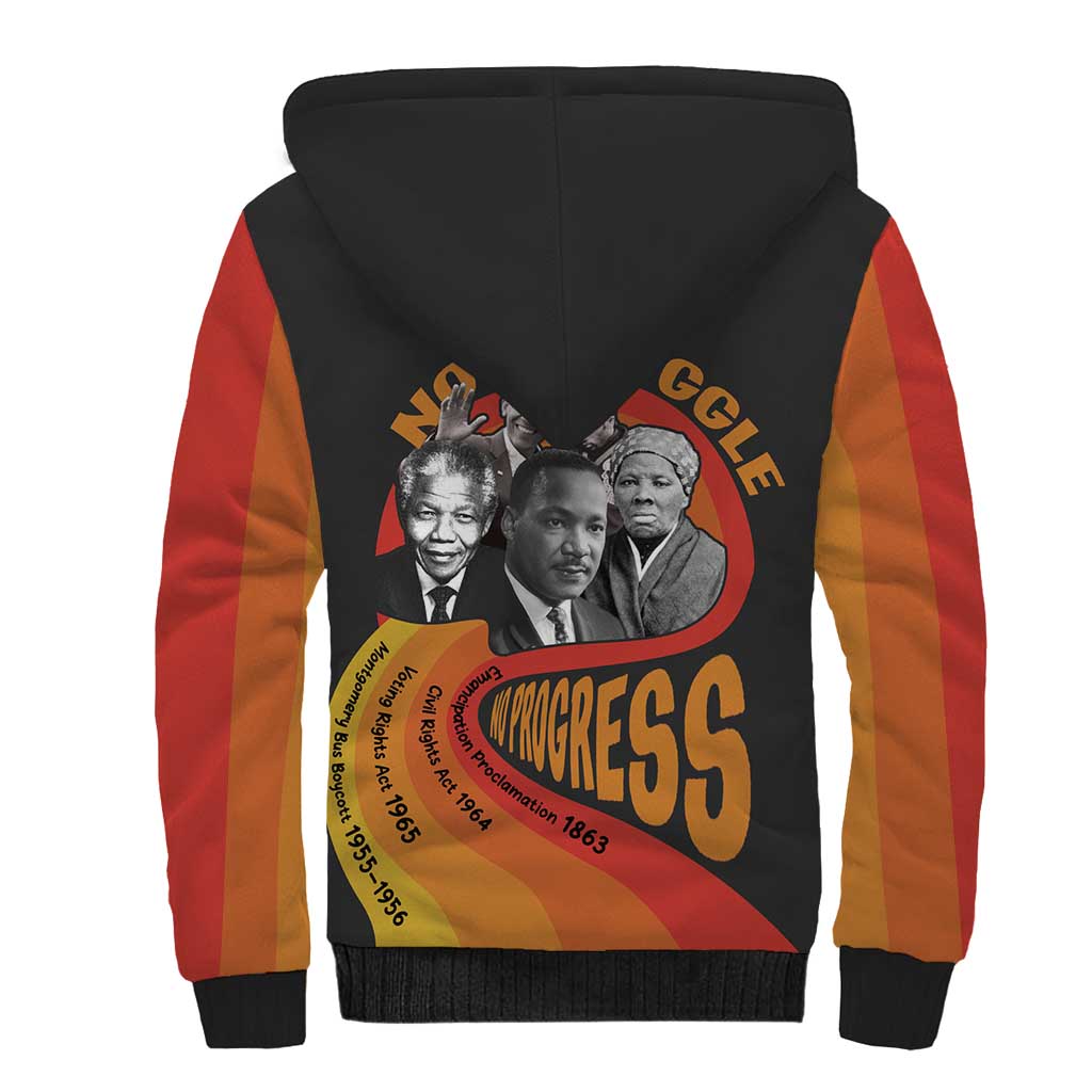 No Struggle No Progress Sherpa Hoodie Civil Rights Leaders - Wonder Print Shop