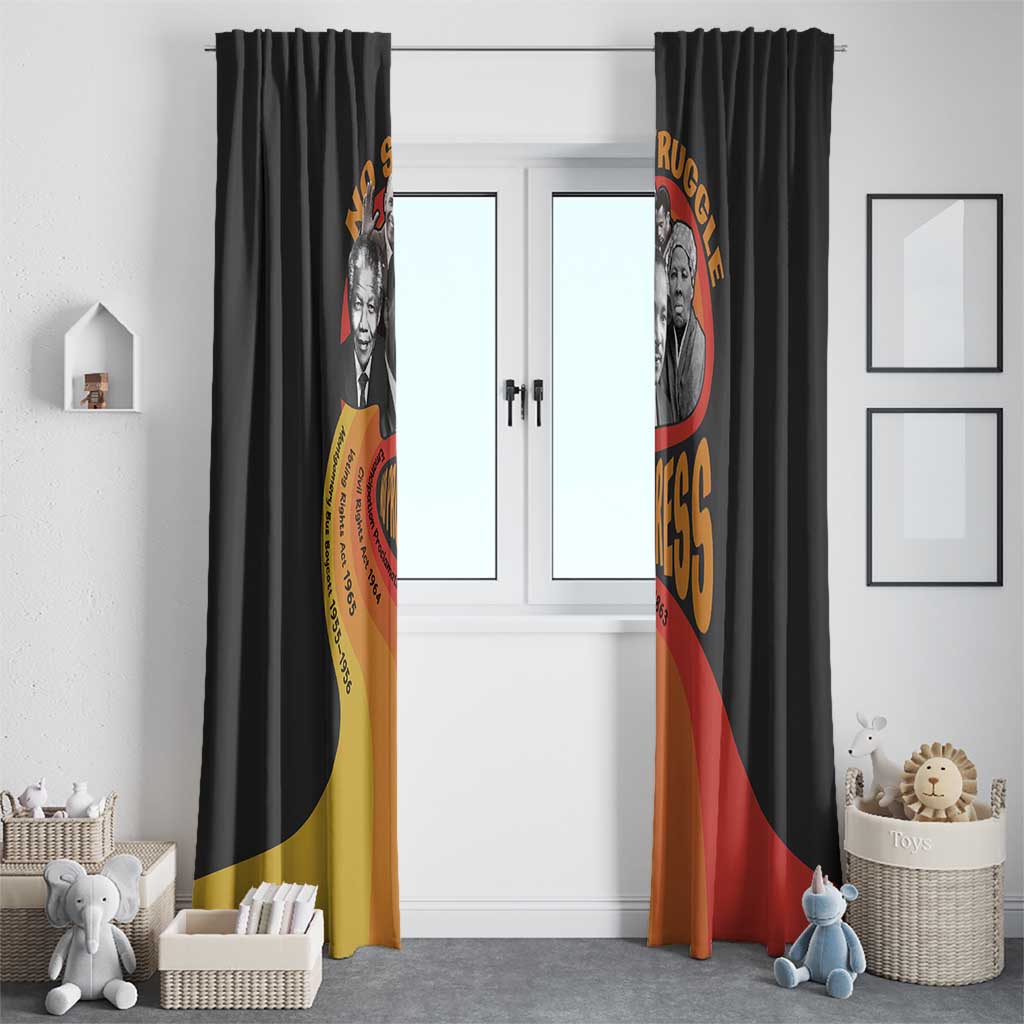 No Struggle No Progress Window Curtain Civil Rights Leaders - Wonder Print Shop