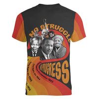 No Struggle No Progress Women V-Neck T-Shirt Civil Rights Leaders - Wonder Print Shop