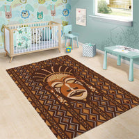 African Mask Printed Mudcloth Area Rug - Wonder Print Shop