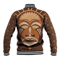 African Mask Printed Mudcloth Baseball Jacket - Wonder Print Shop