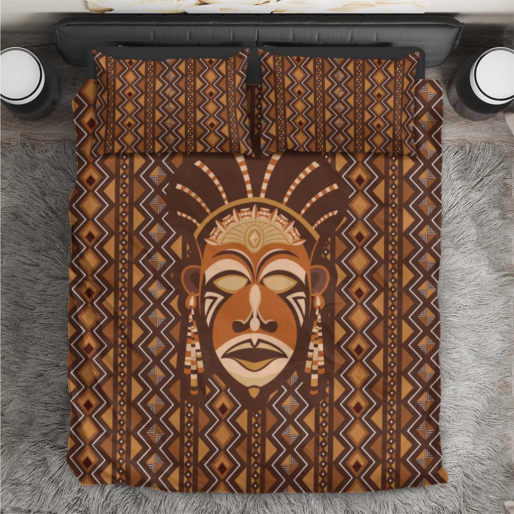 African Mask Printed Mudcloth Bedding Set - Wonder Print Shop