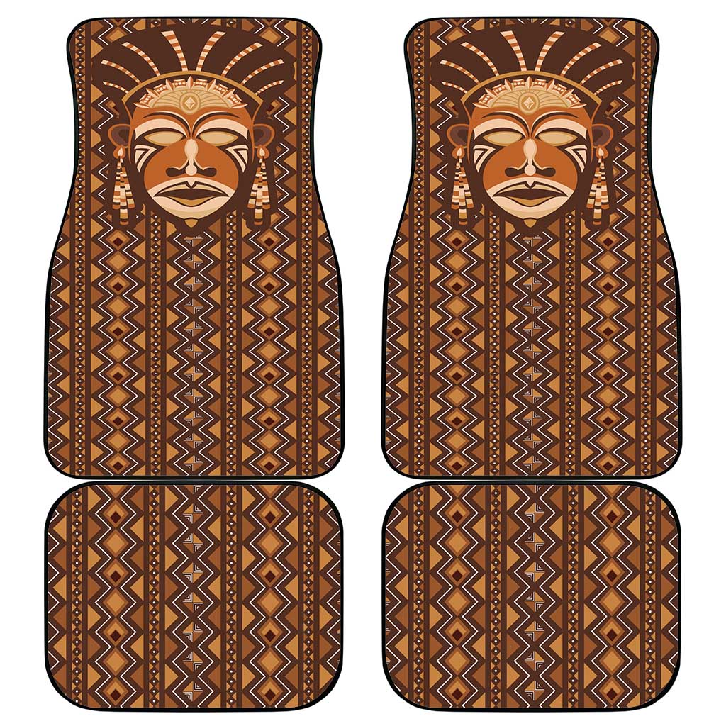 African Mask Printed Mudcloth Car Mats - Wonder Print Shop
