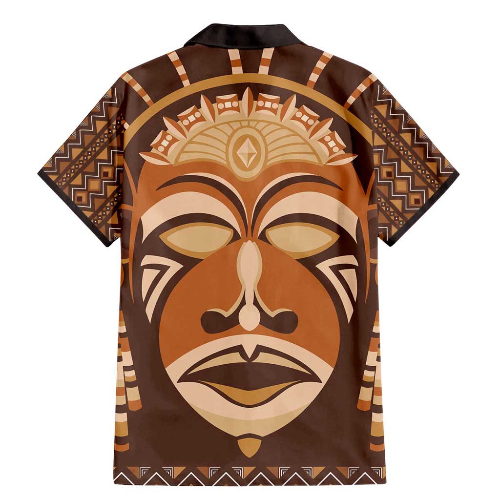 African Mask Printed Mudcloth Family Matching Mermaid Dress and Hawaiian Shirt - Wonder Print Shop