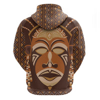 African Mask Printed Mudcloth Hoodie - Wonder Print Shop