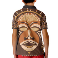 African Mask Printed Mudcloth Kid Polo Shirt - Wonder Print Shop