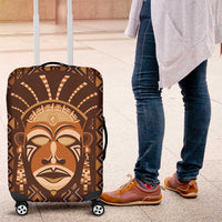 African Mask Printed Mudcloth Luggage Cover - Wonder Print Shop