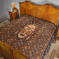 African Mask Printed Mudcloth Quilt - Wonder Print Shop