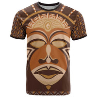 African Mask Printed Mudcloth T Shirt - Wonder Print Shop