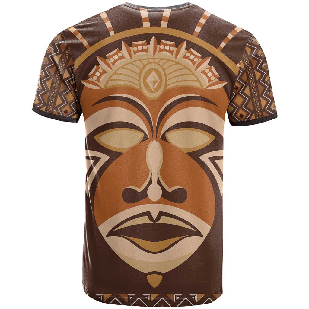 African Mask Printed Mudcloth T Shirt - Wonder Print Shop