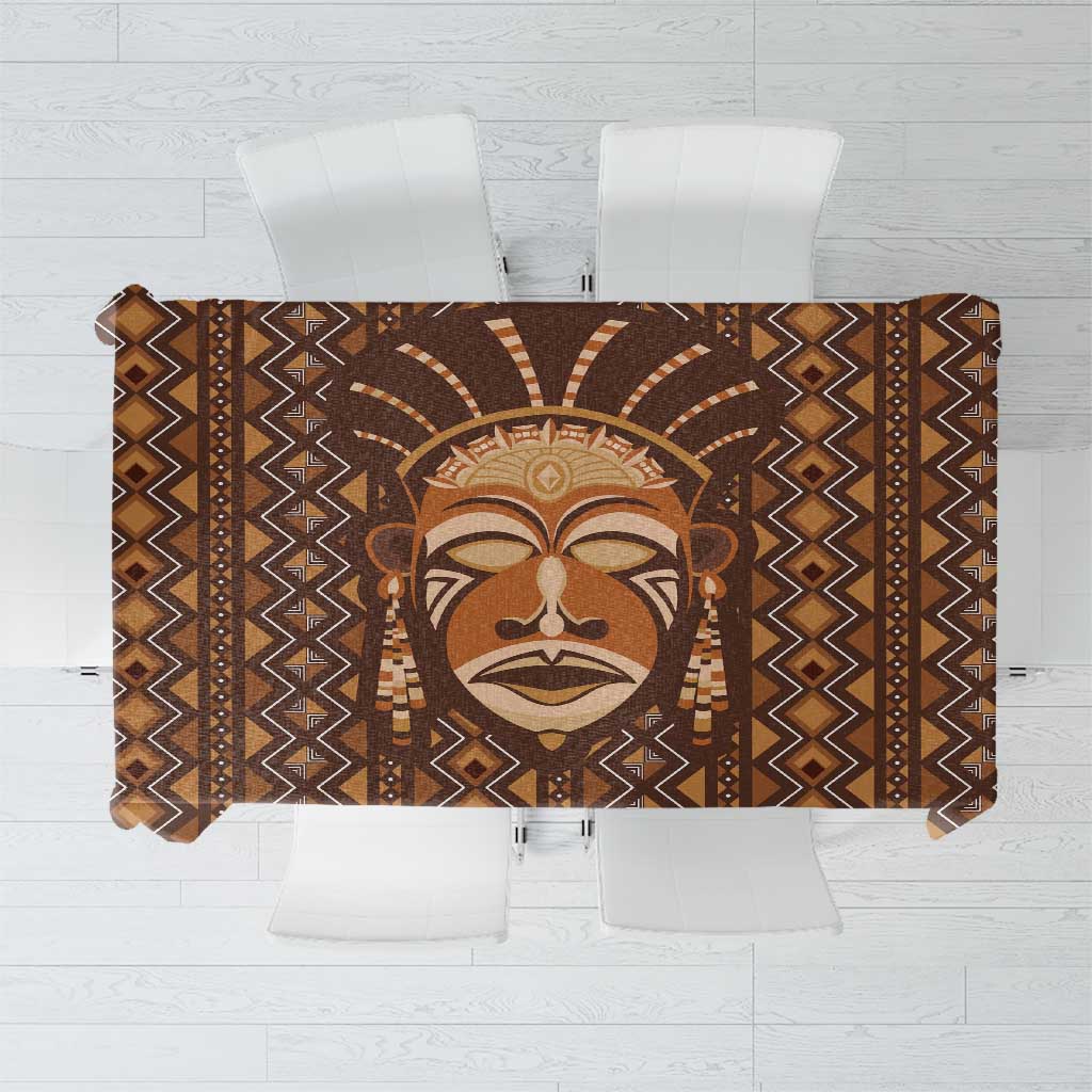 African Mask Printed Mudcloth Tablecloth - Wonder Print Shop