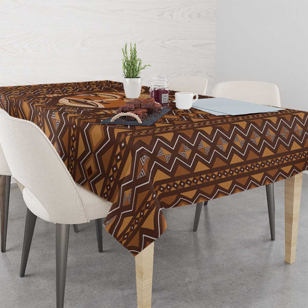 African Mask Printed Mudcloth Tablecloth - Wonder Print Shop