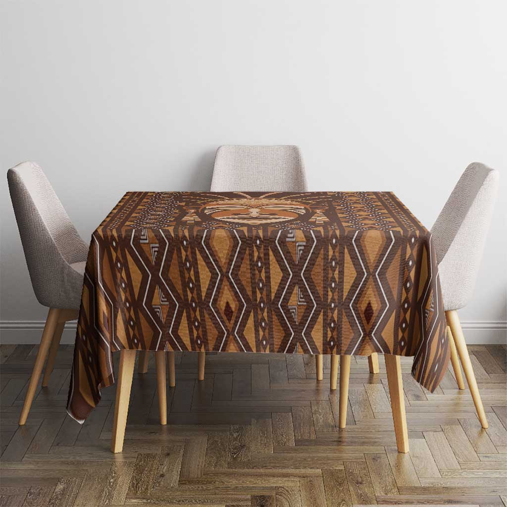 African Mask Printed Mudcloth Tablecloth - Wonder Print Shop