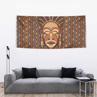 African Mask Printed Mudcloth Tapestry - Wonder Print Shop