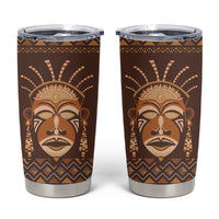African Mask Printed Mudcloth Tumbler Cup - Wonder Print Shop