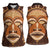 African Mask Printed Mudcloth Women Sleeveless Polo Shirt - Wonder Print Shop