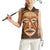 African Mask Printed Mudcloth Women Sleeveless Polo Shirt - Wonder Print Shop