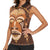 African Mask Printed Mudcloth Women Sleeveless Polo Shirt - Wonder Print Shop