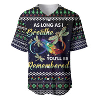 Dragonfly Angel Baseball Jersey As Long As I Breathe You'll Be Remembered - Wonder Print Shop