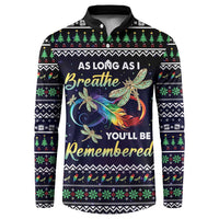 Dragonfly Angel Button Sweatshirt As Long As I Breathe You'll Be Remembered - Wonder Print Shop