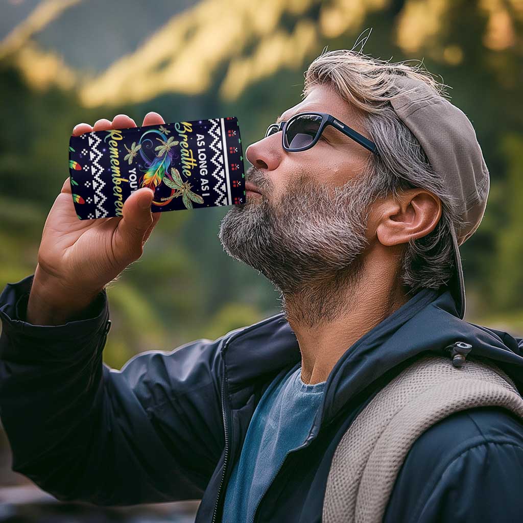 Dragonfly Angel 4 in 1 Can Cooler Tumbler As Long As I Breathe You'll Be Remembered - Wonder Print Shop