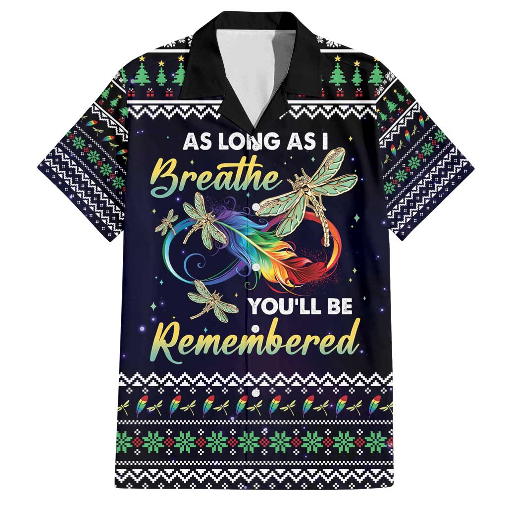 Dragonfly Angel Family Matching Tank Maxi Dress and Hawaiian Shirt As Long As I Breathe You'll Be Remembered - Wonder Print Shop
