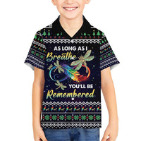 Dragonfly Angel Kid Hawaiian Shirt As Long As I Breathe You'll Be Remembered - Wonder Print Shop