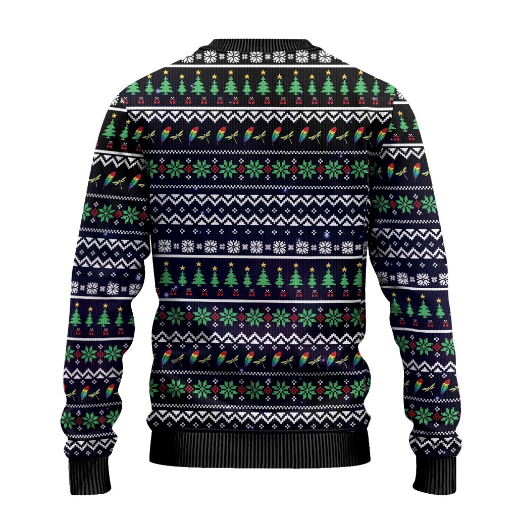 Dragonfly Angel Ugly Christmas Sweater As Long As I Breathe You'll Be Remembered - Wonder Print Shop
