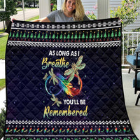 Dragonfly Angel Quilt As Long As I Breathe You'll Be Remembered - Wonder Print Shop