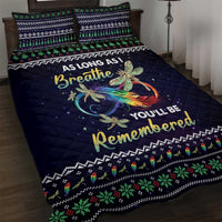 Dragonfly Angel Quilt Bed Set As Long As I Breathe You'll Be Remembered - Wonder Print Shop