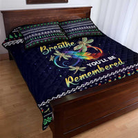 Dragonfly Angel Quilt Bed Set As Long As I Breathe You'll Be Remembered - Wonder Print Shop