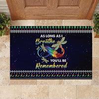Dragonfly Angel Rubber Doormat As Long As I Breathe You'll Be Remembered - Wonder Print Shop