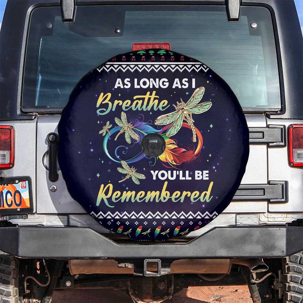 Dragonfly Angel Spare Tire Cover As Long As I Breathe You'll Be Remembered - Wonder Print Shop