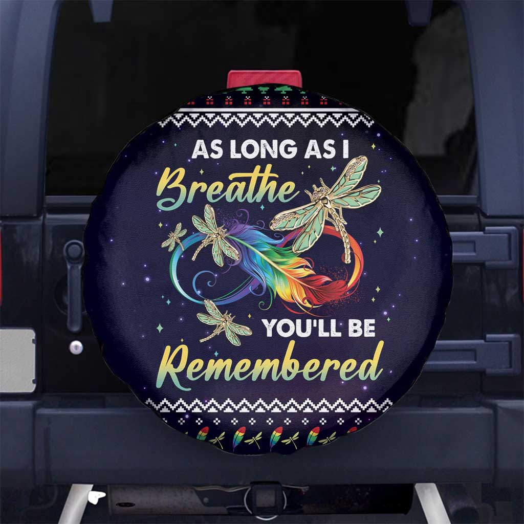 Dragonfly Angel Spare Tire Cover As Long As I Breathe You'll Be Remembered - Wonder Print Shop