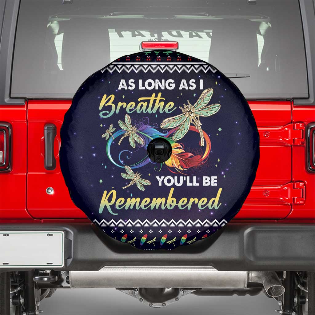 Dragonfly Angel Spare Tire Cover As Long As I Breathe You'll Be Remembered - Wonder Print Shop