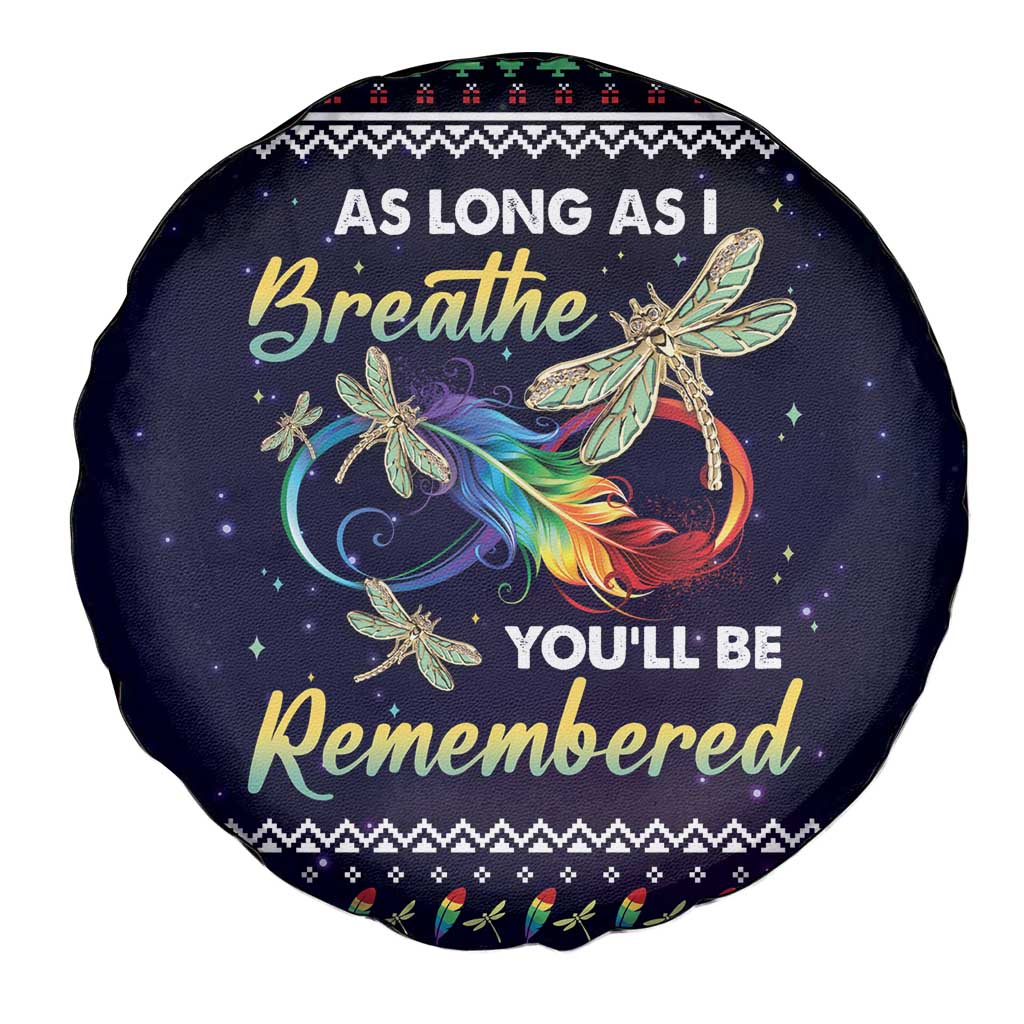 Dragonfly Angel Spare Tire Cover As Long As I Breathe You'll Be Remembered - Wonder Print Shop