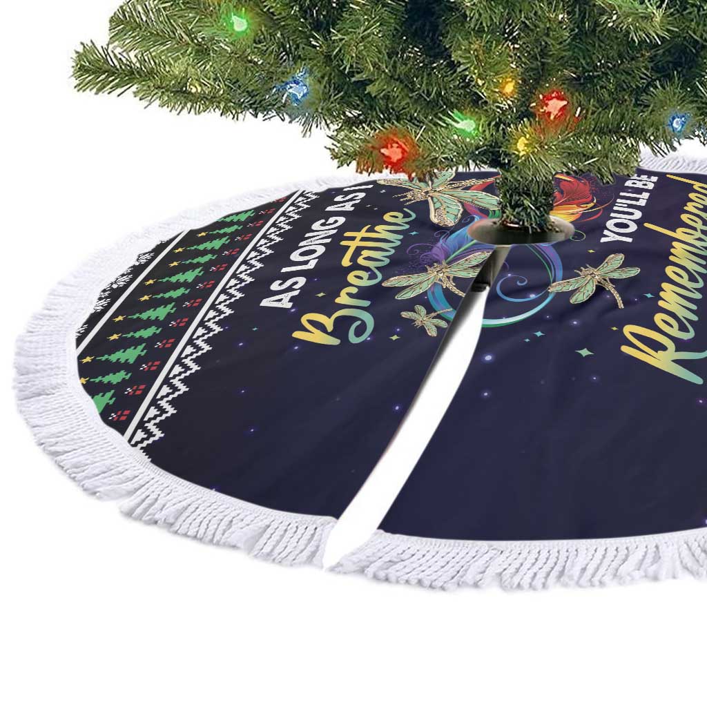 Dragonfly Angel Tree Skirt As Long As I Breathe You'll Be Remembered - Wonder Print Shop