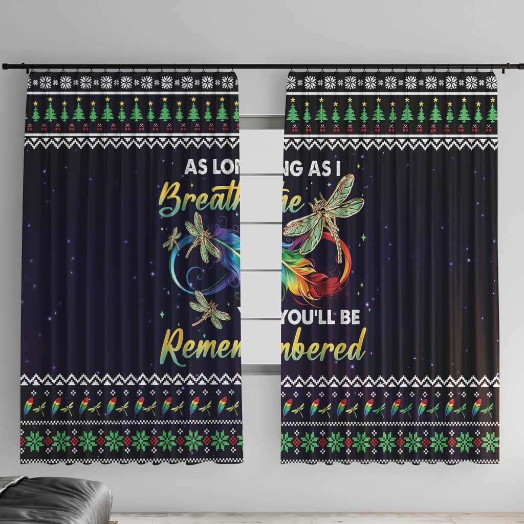Dragonfly Angel Window Curtain As Long As I Breathe You'll Be Remembered - Wonder Print Shop