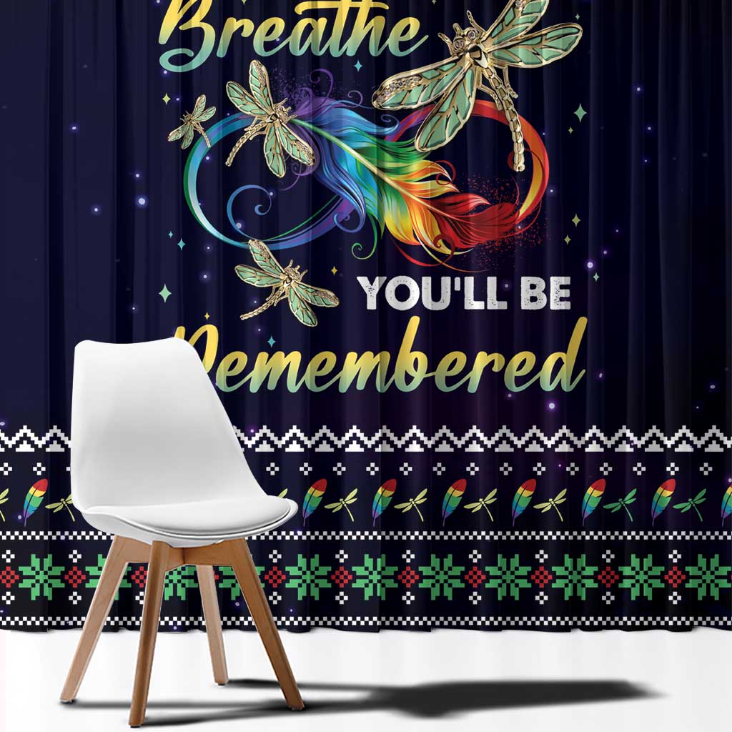 Dragonfly Angel Window Curtain As Long As I Breathe You'll Be Remembered - Wonder Print Shop
