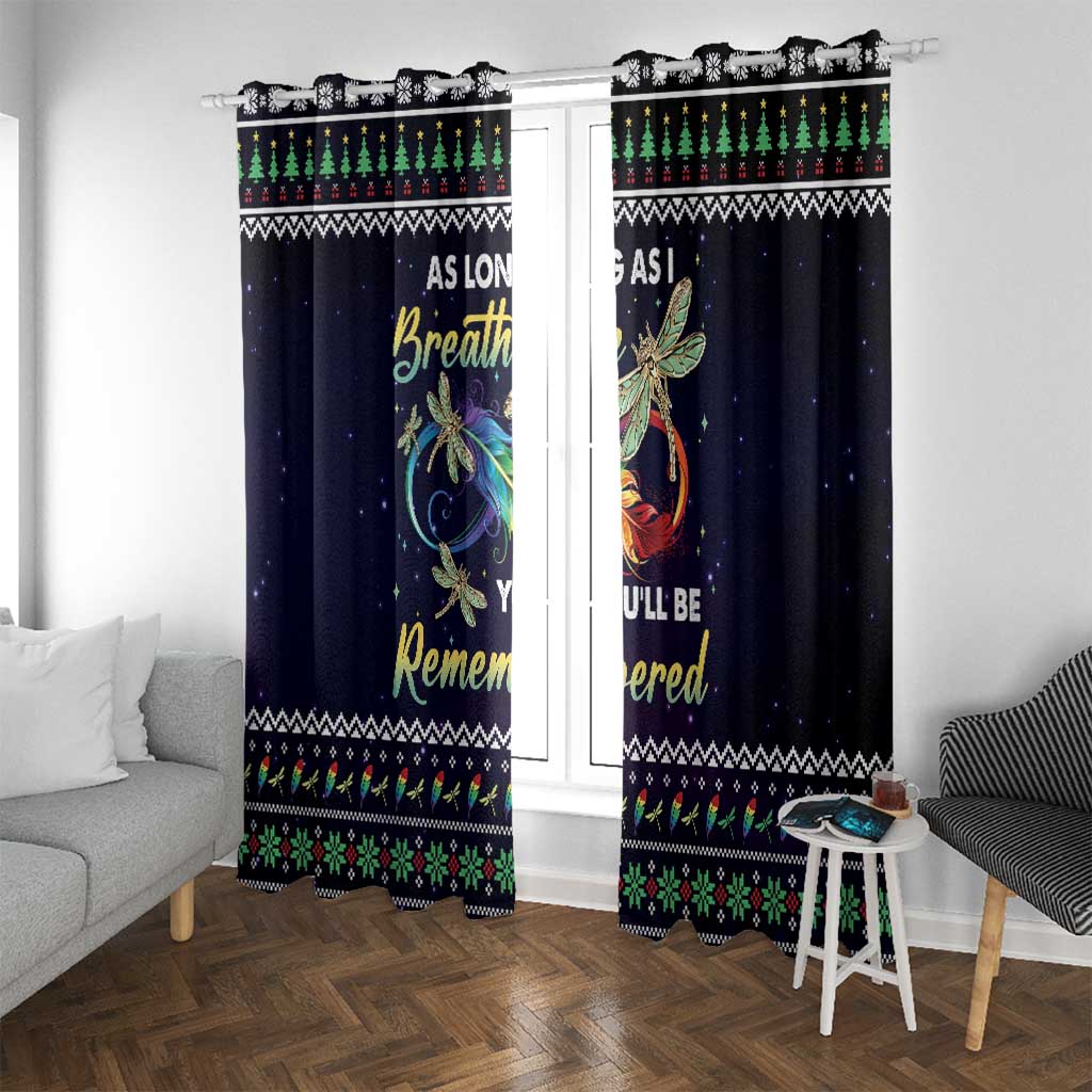 Dragonfly Angel Window Curtain As Long As I Breathe You'll Be Remembered - Wonder Print Shop
