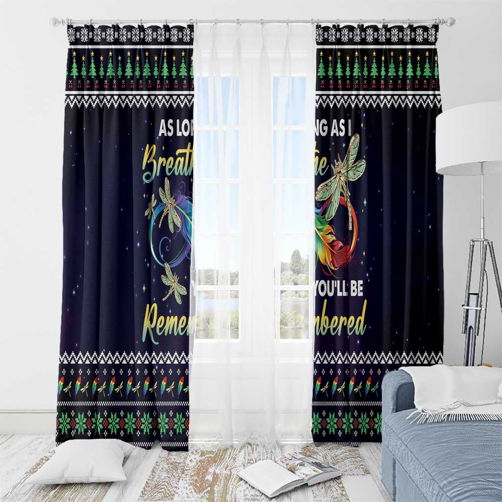 Dragonfly Angel Window Curtain As Long As I Breathe You'll Be Remembered - Wonder Print Shop