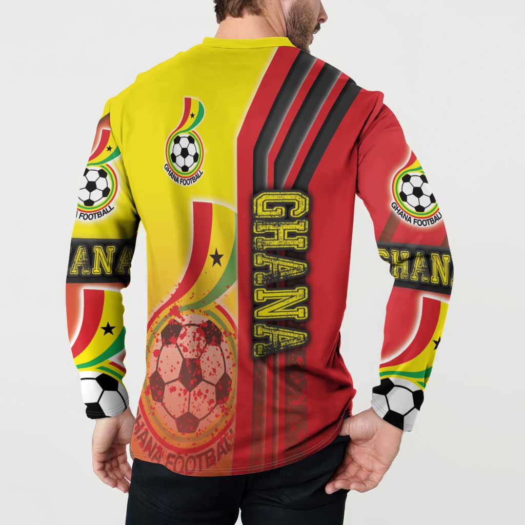 Ghana Football Button Sweatshirt Black Stars Soccer - Road To Champion - Wonder Print Shop