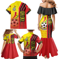 Ghana Football Family Matching Mermaid Dress and Hawaiian Shirt Black Stars Soccer - Road To Champion - Wonder Print Shop