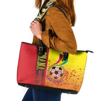 Ghana Football Leather Tote Bag Black Stars Soccer - Road To Champion - Wonder Print Shop