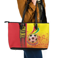 Ghana Football Leather Tote Bag Black Stars Soccer - Road To Champion - Wonder Print Shop