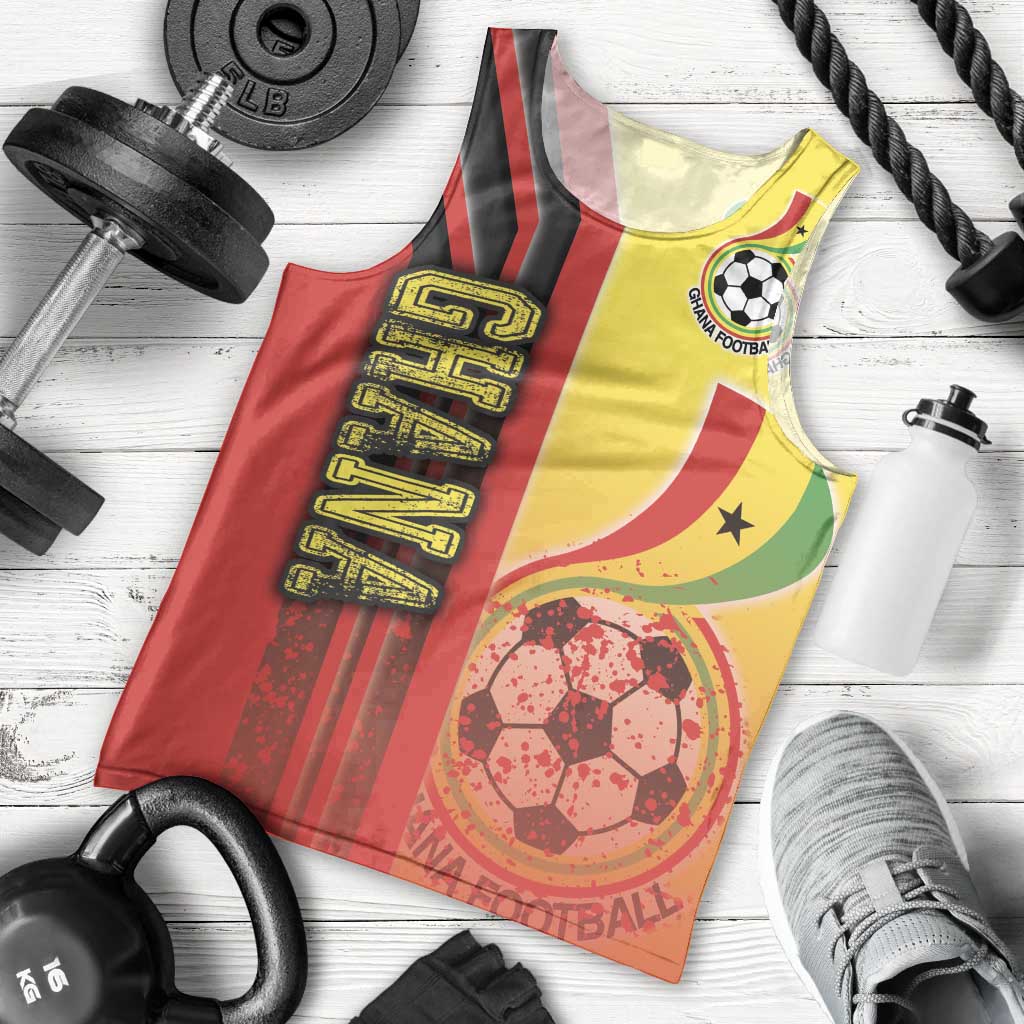 Ghana Football Men Tank Top Black Stars Soccer - Road To Champion - Wonder Print Shop